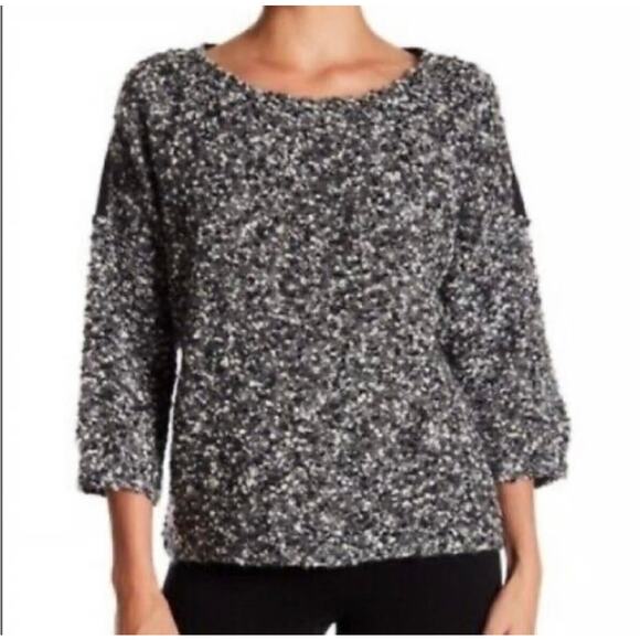 Eileen Fisher Women's Boucle Knit Wool Mohair Blend Gray Boxy Sweater Size L - Picture 1 of 8